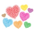 Heart set for Valentine`s Royalty Free Stock Photo