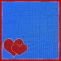 Heart sewing fabric.