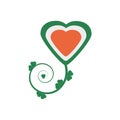 heart shamrock decorative st patricks day Royalty Free Stock Photo