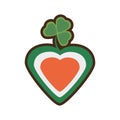 heart shamrock st patricks day Royalty Free Stock Photo