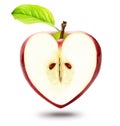 Heart shape apple Royalty Free Stock Photo