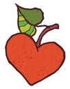 Heart shape apple vector icon Royalty Free Stock Photo