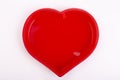 Heart shape baking dish isolate Royalty Free Stock Photo