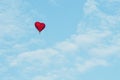 Heart shape balloon love symbol flying in the blue sky Royalty Free Stock Photo