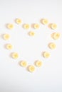 A Heart Shape of Banana Slices Royalty Free Stock Photo
