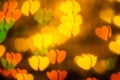 Heart shape blur bokeh abstract background