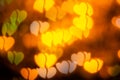 Heart shape blur bokeh abstract background