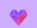 Heart shape in brick colors Royalty Free Stock Photo