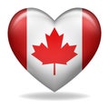 Heart shape of Canada insignia Royalty Free Stock Photo