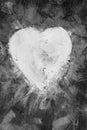 Heart shape on canvas Royalty Free Stock Photo