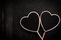 Heart shape chalboards Royalty Free Stock Photo