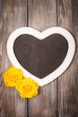 Heart shape chalkboard