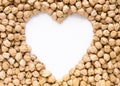 Heart shape chickpeas Royalty Free Stock Photo