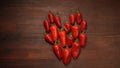 Heart shape of chillies or peppers and capsicums or bell peppers. sweet bell, paprika, cayenne, chilli, hungarian wax Royalty Free Stock Photo