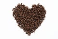 Heart shape of chocolate chips Royalty Free Stock Photo