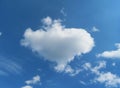 Heart shape cloud in blue sky, natural background Royalty Free Stock Photo