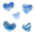 Heart shape cloudy sky isolated Royalty Free Stock Photo