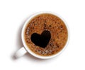 Heart Shape Coffee Foam Royalty Free Stock Photo