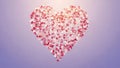 Heart shape composed of red and white dots Royalty Free Stock Photo