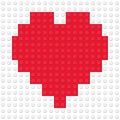 Heart Shape created from building toy bricks Royalty Free Stock Photo
