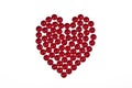 Heart shape created out of tablets Royalty Free Stock Photo