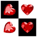 Heart shape diamond icon Royalty Free Stock Photo