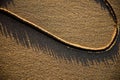 Heart shape drawn in the sand on a beach Royalty Free Stock Photo