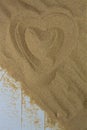 Heart shape drawn in sand Royalty Free Stock Photo