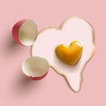 Heart shape egg Royalty Free Stock Photo