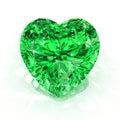 Heart shape emerald Royalty Free Stock Photo