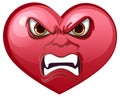 Heart shape with evil facial expression