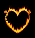 Heart shape fire Royalty Free Stock Photo