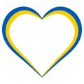 Heart shape flag Ukraine yellow blue heart love Ukraine patriotism