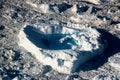 Heart shape floating ice near iceberg in ilulissat, Greenland, jakobshavn Royalty Free Stock Photo