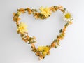 Heart shape flower wreath