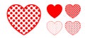 Heart shape with halftone circle texture