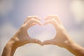 Heart shape hands Royalty Free Stock Photo