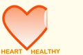 Heart shape with heart healthy text