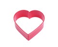 Heart Shape Hollow Cake Cutter Plastic Mold For Cookies Pastry Dessert Baking Decorating isolated on white