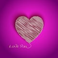 Heart shape with I Love You message Royalty Free Stock Photo