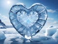 heart shape with ice