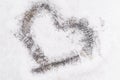 Heart shape insnow