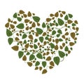 heart shape leaves with creepers