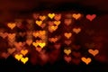 Heart shape lights background