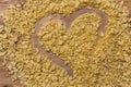 A heart shape made in cereal Royalty Free Stock Photo