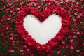 Heart shape made of flowers - Valentine day concept