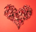 Heart shape made of medley potpourri Royalty Free Stock Photo