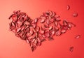 Heart shape made of medley potpourri Royalty Free Stock Photo