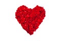 Heart shape made out of rose Royalty Free Stock Photo