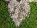 Heart shape made of pebble stones